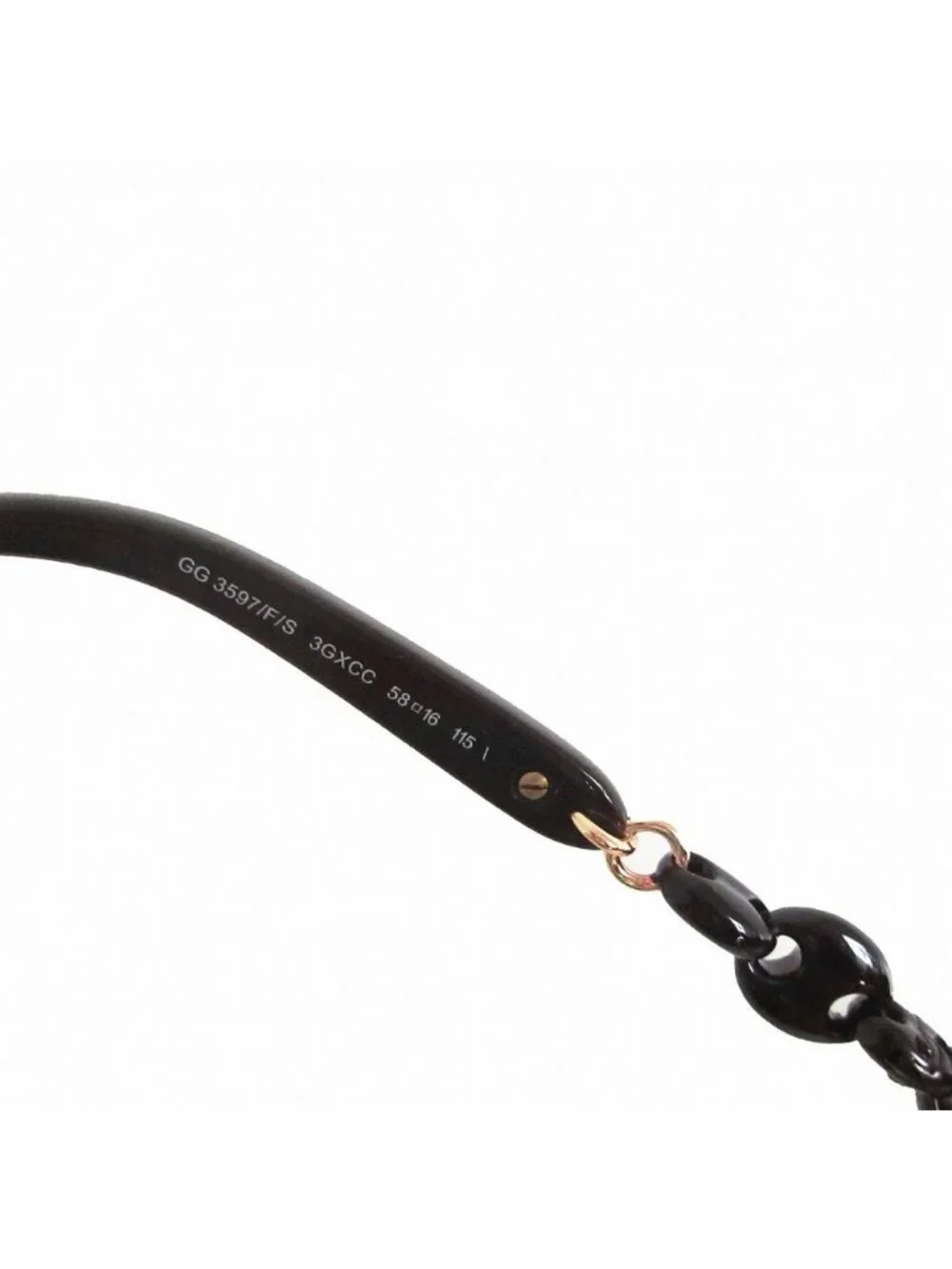 Gucci Sunglasses Marina Chain Gradient Lens Dark Brown Eyewear